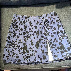 BDG Urban Outfitters Cow Print Denim Mini Skirt Size M